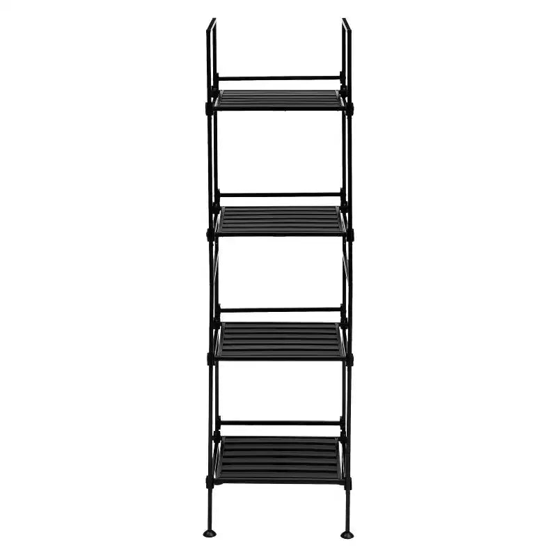 Scaffale quadrato a 4 ripiani in resina della collezione Ebonize Organize It All