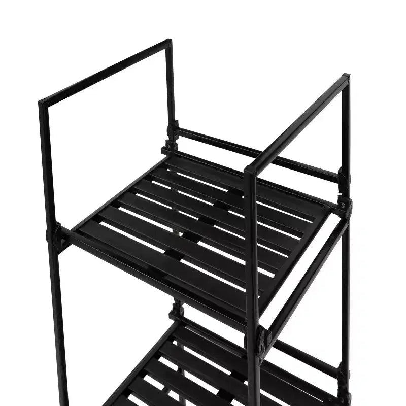 Scaffale quadrato a 4 ripiani in resina della collezione Ebonize Organize It All