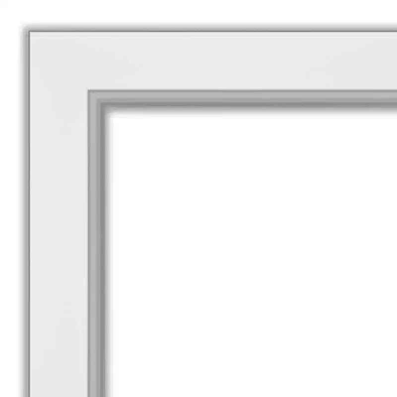 Specchio quadrato da bagno Amanti Art con cornice argento lucido in EVA da 81 x 81 cm: include ferramenta di montaggio, cornice in polistirolo