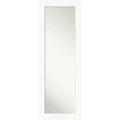 20" x 54" Non-Beveled Cabinet White Full Length on The Door Mirror - Amanti Art: Easy Door/Wall Mount, Polystyrene Frame