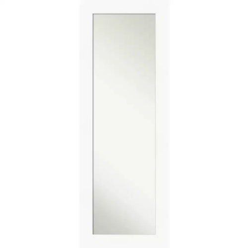 20" x 54" Non-Beveled Cabinet White Full Length on The Door Mirror - Amanti Art: Easy Door/Wall Mount, Polystyrene Frame