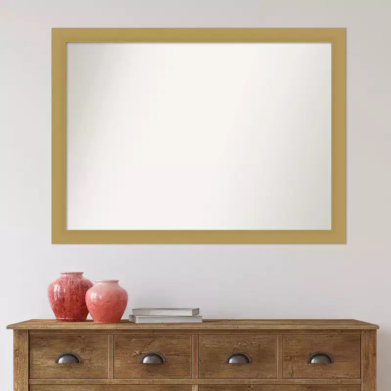 Specchio da parete senza smusso Grace in oro spazzolato 42" x 31" - Amanti Art