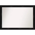 Amanti Art 40" x 28" Non-Beveled Grand Narrow Bathroom Wall Mirror Black : Vanity, Modern Design, Wall-Mounted