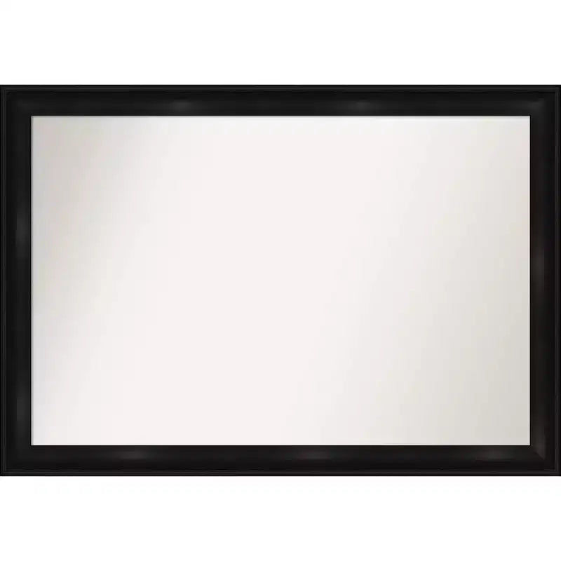 Amanti Art 40" x 28" Non-Beveled Grand Narrow Bathroom Wall Mirror Black : Vanity, Modern Design, Wall-Mounted
