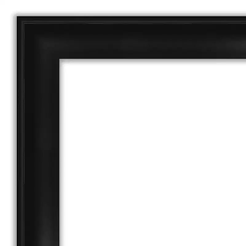 Amanti Art 40" x 28" Specchio da parete per bagno stretto Grand non smussato nero: Trucco, design moderno, a parete