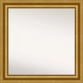 Amanti Art 32"x32" Non-Beveled Parlor Gold Wall Mirror : Modern Square Framed, Includes Mounting Hardware
