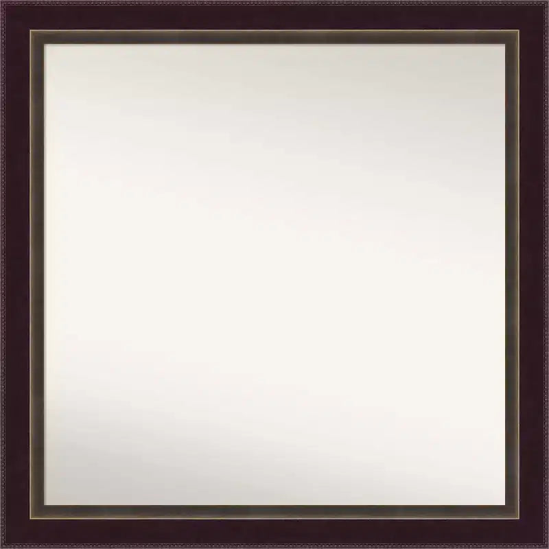 30" x 30" Non-Beveled Signore Bronze Wood Wall Mirror - Amanti Art