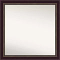 30" x 30" Non-Beveled Signore Bronze Wood Wall Mirror - Amanti Art