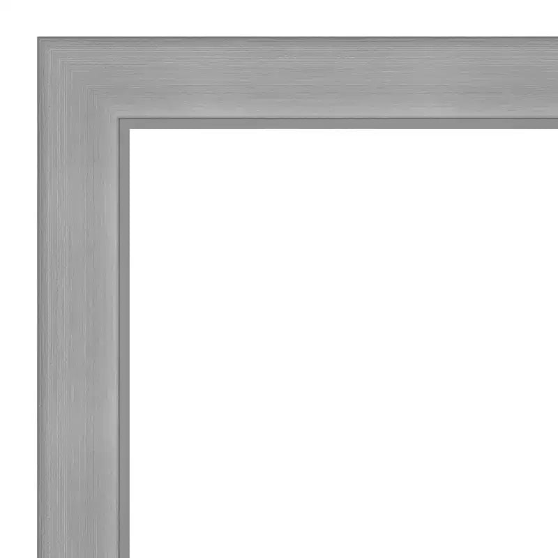 Specchio da parete senza bordo Vista spazzolato nichel 32" x 26" - Amanti Art: rettangolare moderno, cornice in polistirene