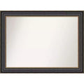 44" x 33" Non-Beveled Thomas Black Bronze Wall Mirror - Amanti Art: Modern Rectangular, Polystyrene Frame, Includes Mount Hardware