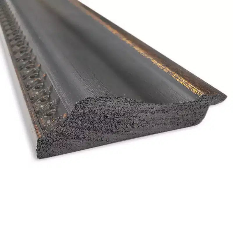 Specchio da parete Thomas nero bronzato non smussato 44" x 33" - Amanti Art: rettangolare moderno, cornice in polistirolo, include ferramenta di montaggio