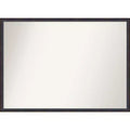 40" x 29" Non-Beveled Dark Bronze Scoop Wood Wall Mirror - Amanti Art