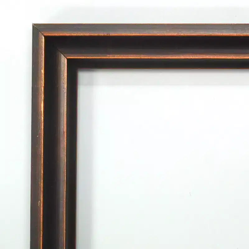 Specchio da parete in legno, bronzo scuro, non smussato, 40" x 29" - Amanti Art