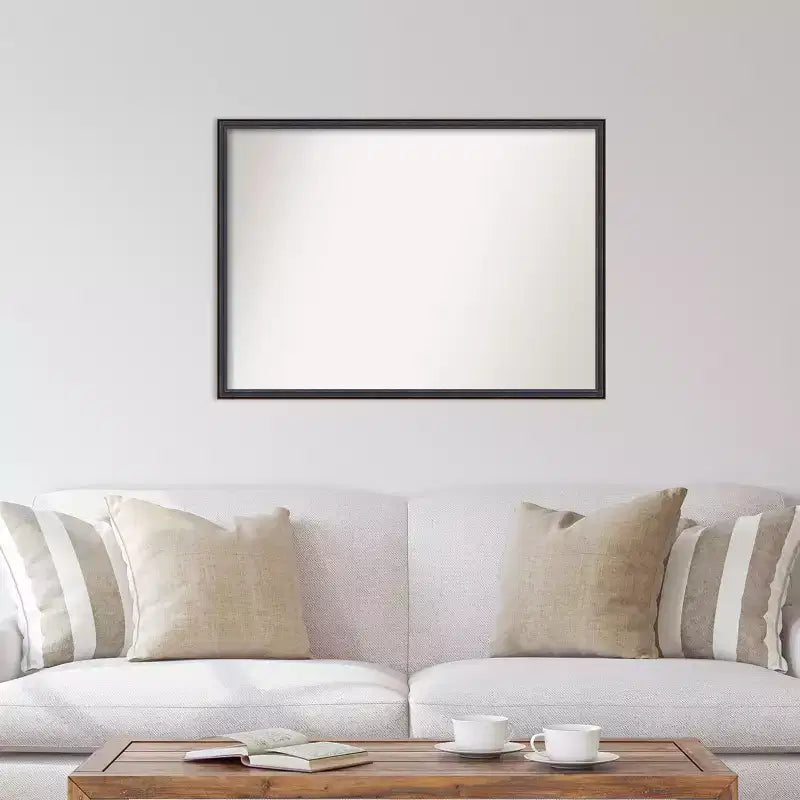 Specchio da parete in legno, bronzo scuro, non smussato, 40" x 29" - Amanti Art