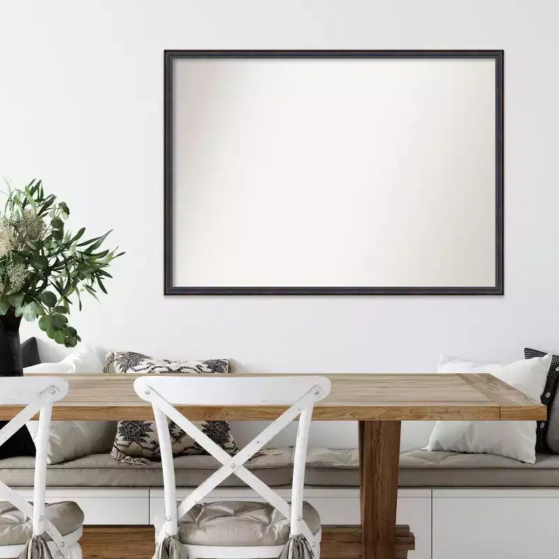 Specchio da parete in legno, bronzo scuro, non smussato, 40" x 29" - Amanti Art