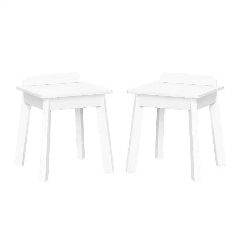RiverRidge Kids' 2pc Chairs for Playroom/Nursery and Daycare White: MDF Frame, ASTM & CPSIA Certified, Ages 3+