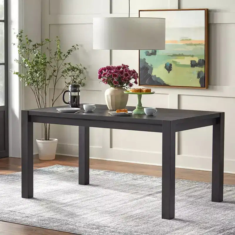 Buylateral Verdon Tavolo da pranzo rettangolare moderno stile coloniale nero