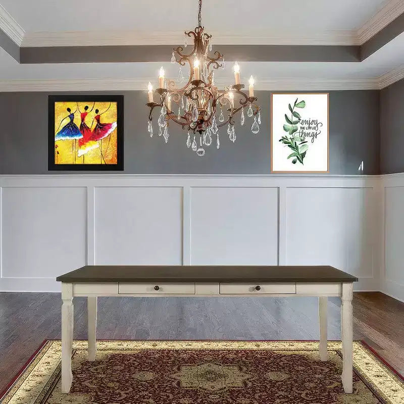 Tavolo da pranzo Fedele da 198 cm, finitura quercia anticata/crema - Acme Furniture