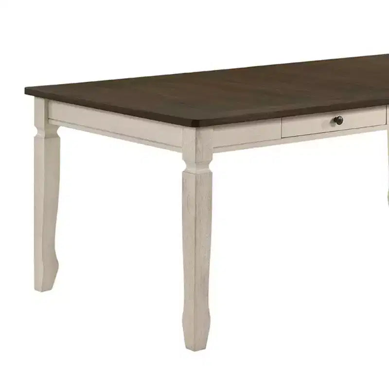 Tavolo da pranzo Fedele da 198 cm, finitura quercia anticata/crema - Acme Furniture