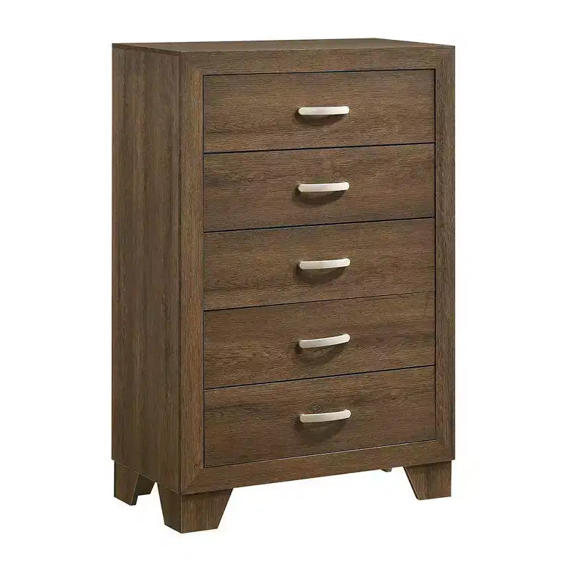 Cassettiera Miquell da 32" in rovere - Acme Furniture: Mobile contenitore a 5 cassetti in stile tradizionale, design salvaspazio