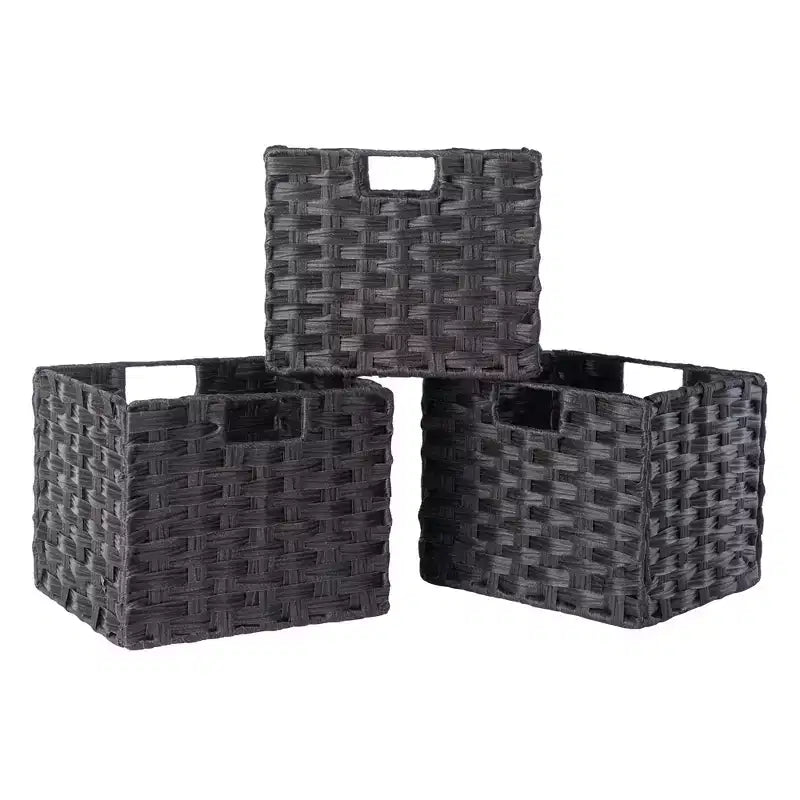 Scaffale portaoggetti Espresso 7 pezzi con cesti color cioccolato, montaggio con 1 persona
