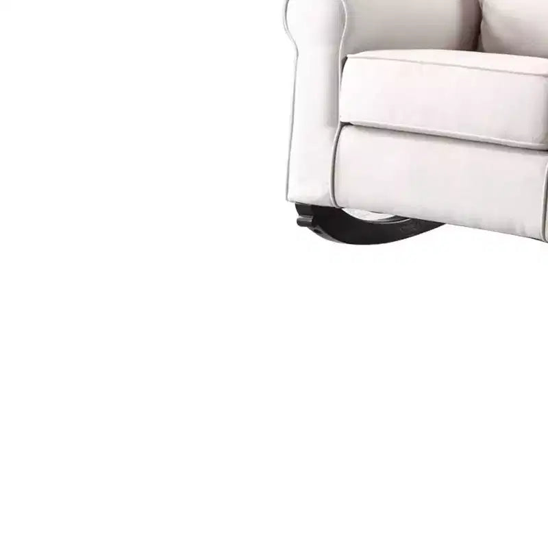Sedia a seduta attiva Elvin 94 cm, in tessuto beige - Acme Furniture: Rivestimento in lino, Struttura in metallo, Montaggio senza attrezzi