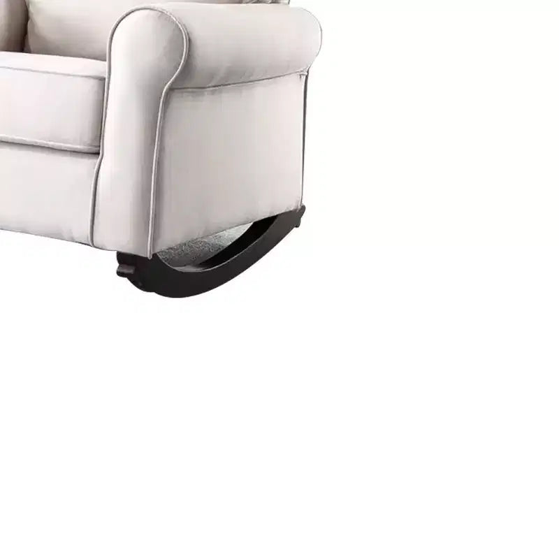 Sedia a seduta attiva Elvin 94 cm, in tessuto beige - Acme Furniture: Rivestimento in lino, Struttura in metallo, Montaggio senza attrezzi