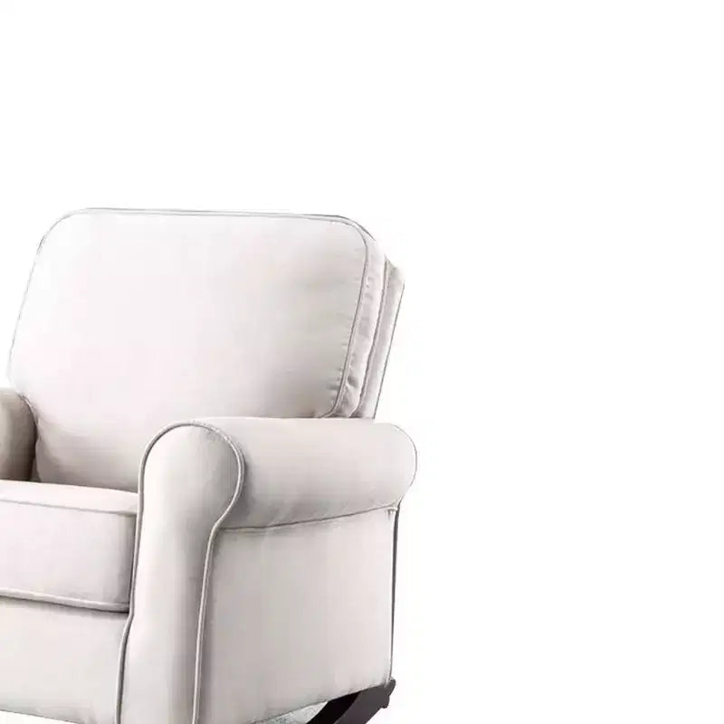 Sedia a seduta attiva Elvin 94 cm, in tessuto beige - Acme Furniture: Rivestimento in lino, Struttura in metallo, Montaggio senza attrezzi