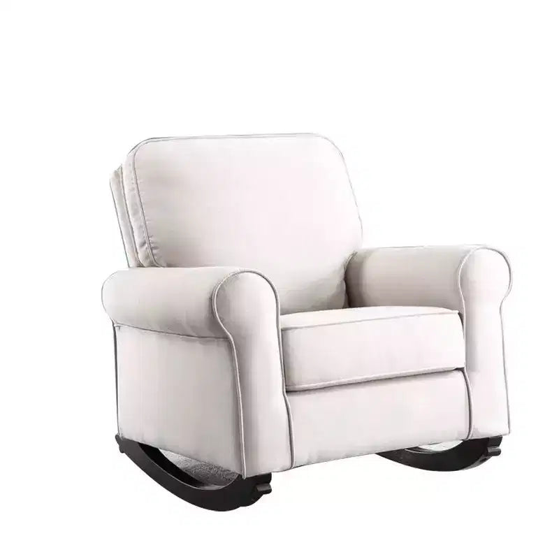 Sedia a seduta attiva Elvin 94 cm, in tessuto beige - Acme Furniture: Rivestimento in lino, Struttura in metallo, Montaggio senza attrezzi