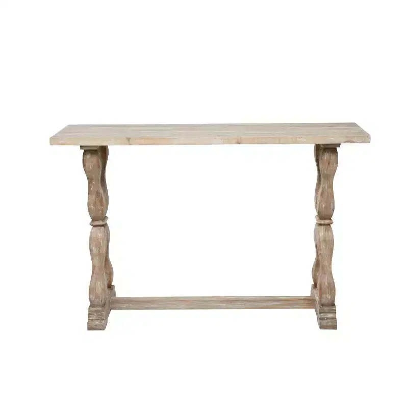 Olivia & May Distressed Farmhouse Wood Console Table Marrone: Tavolo rustico per ingresso, nessun assemblaggio richiesto