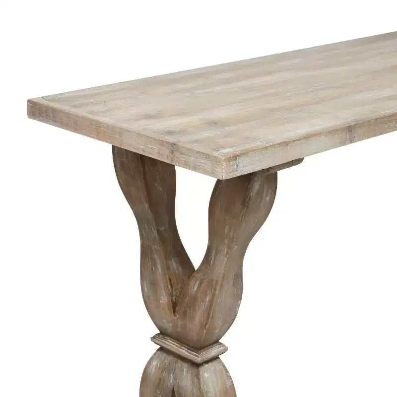 Olivia & May Distressed Farmhouse Wood Console Table Marrone: Tavolo rustico per ingresso, nessun assemblaggio richiesto