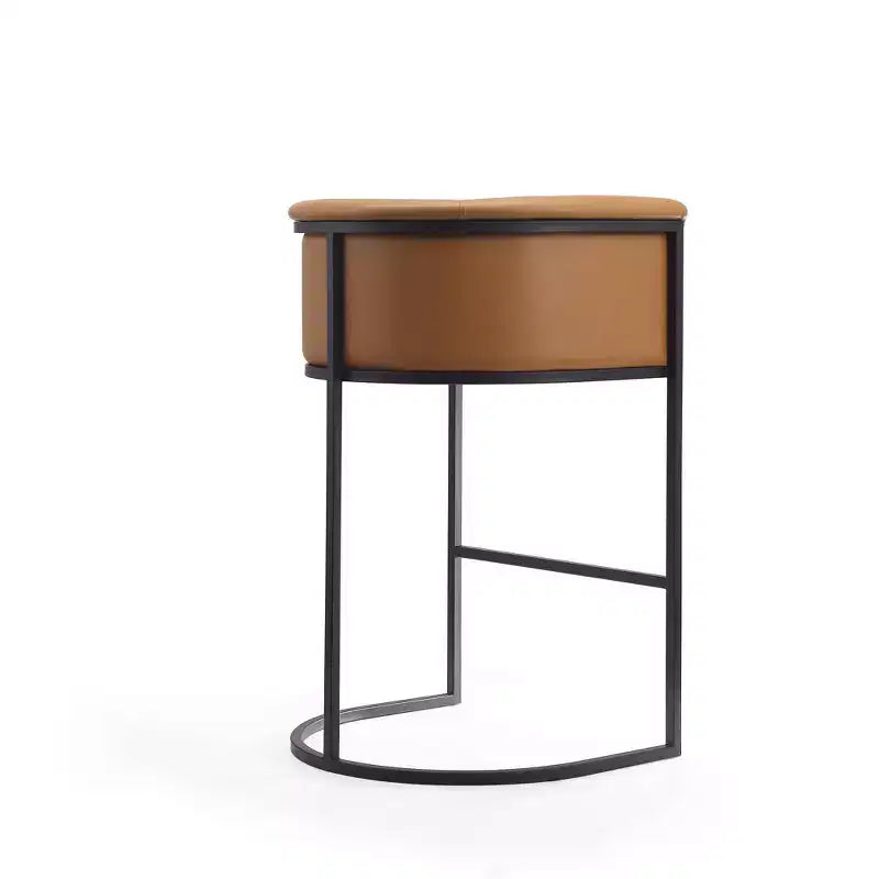 Sgabello da bar imbottito Cosmopolitan in metallo - Manhattan Comfort
