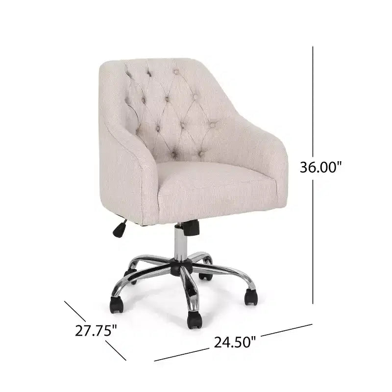 Sedia da ufficio Barbour Tufted con base girevole - Christopher Knight Home