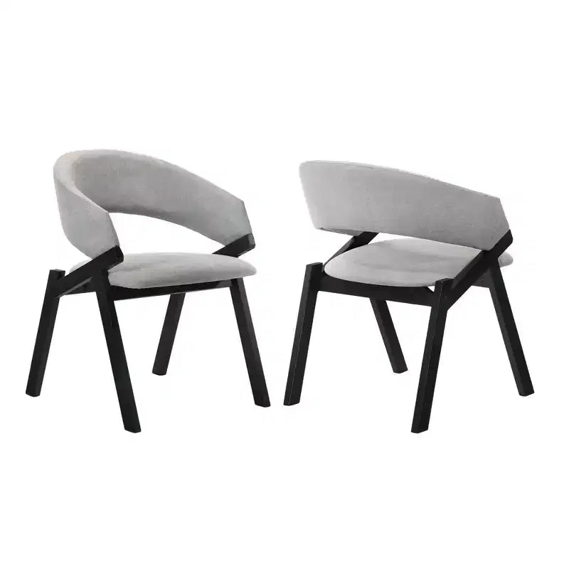 Set di 2 sedie da pranzo Talulah con impiallacciatura in tessuto - Armen Living