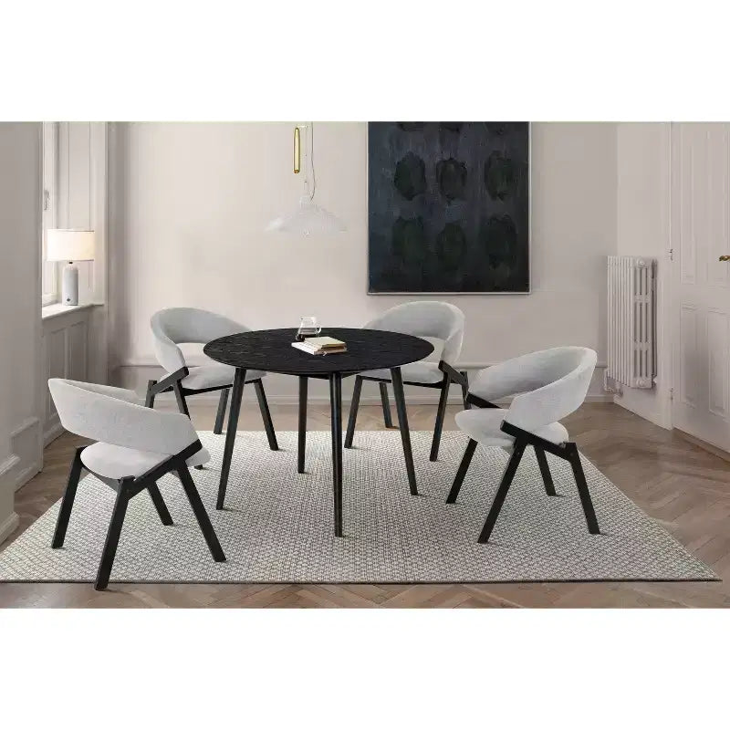Set di 2 sedie da pranzo Talulah con impiallacciatura in tessuto - Armen Living