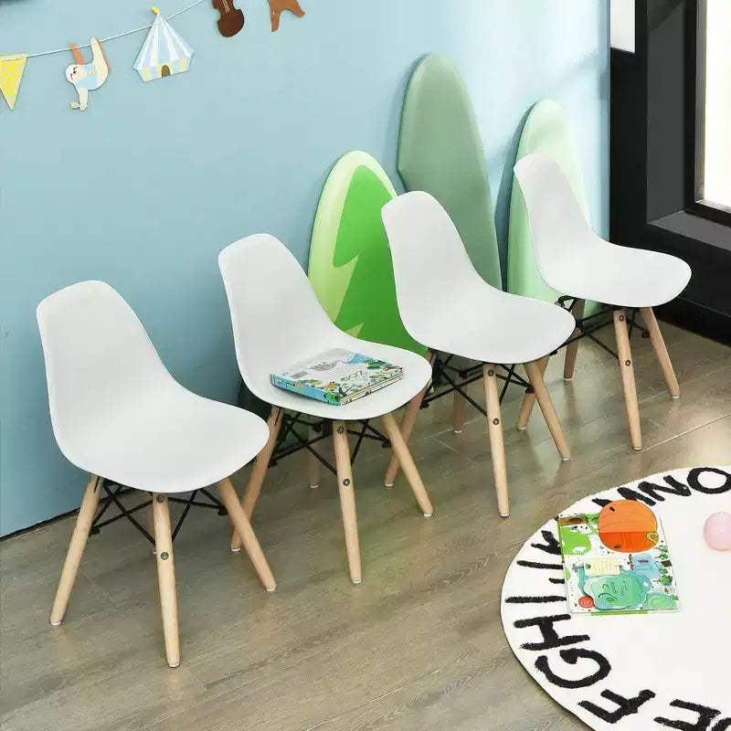 Set di 4 sedie per bambini Costway, stile moderno di metà secolo, con gambe in legno