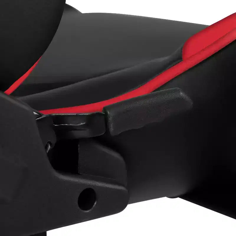 Set scrivania e sedia gaming BlackArc Echo: sedia gaming reclinabile in similpelle nera e rossa; scrivania gaming con gancio per cuffie e portabicchieri