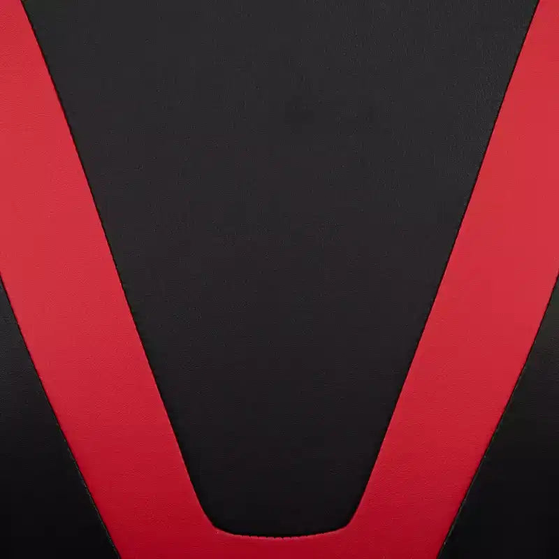 Set scrivania e sedia gaming BlackArc Echo: sedia gaming reclinabile in similpelle nera e rossa; scrivania gaming con gancio per cuffie e portabicchieri