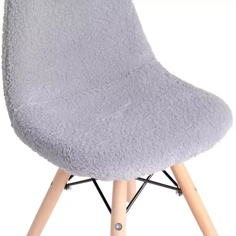 Merrick Lane Set di 2 poltrone accentate in ecopelliccia Lyon per bambini, poltrona moderna per camera da letto, ingresso e soggiorno
