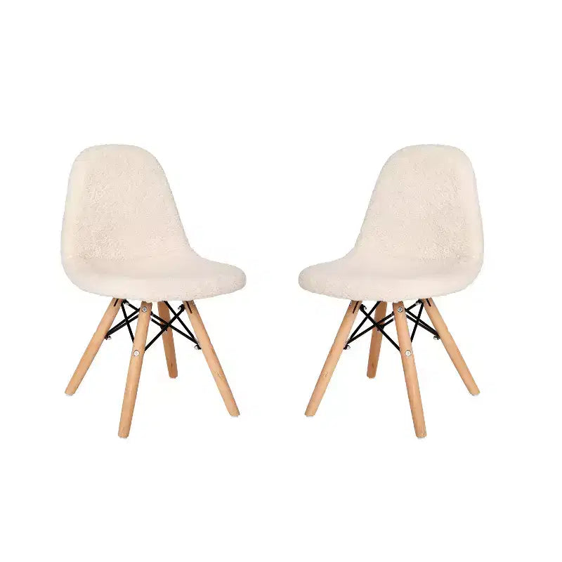 Merrick Lane Set di 2 poltrone accentate in ecopelliccia Lyon per bambini, poltrona moderna per camera da letto, ingresso e soggiorno