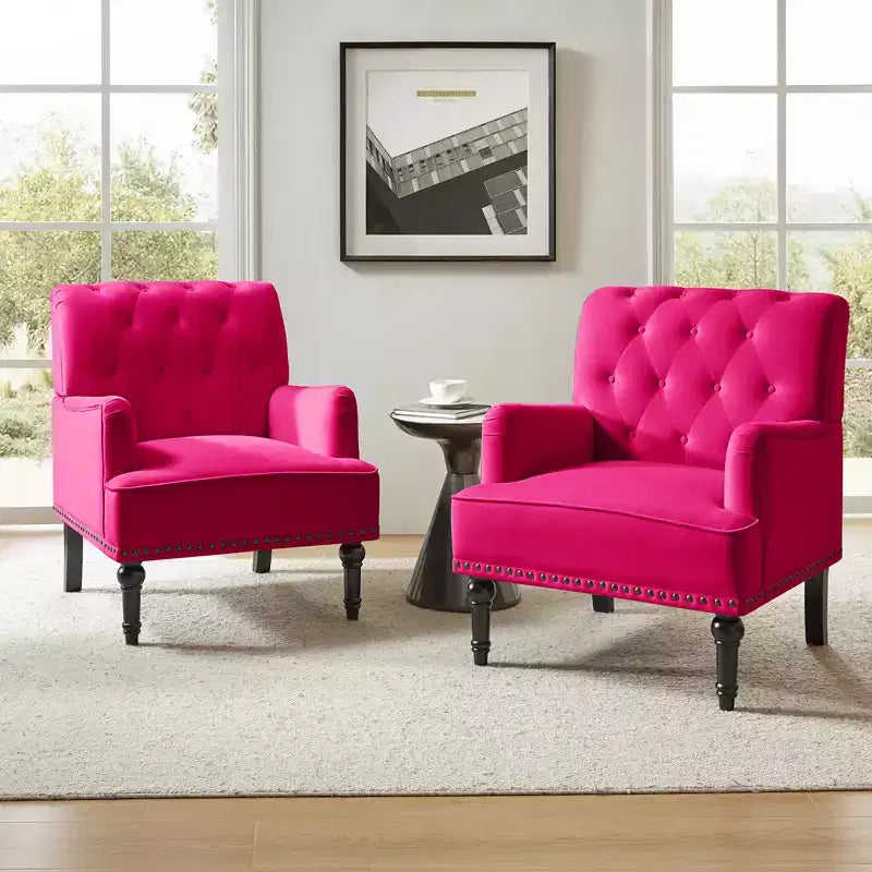 Set di 2 Poltrone Bonifacio con Borchie Decorative | Karat Home