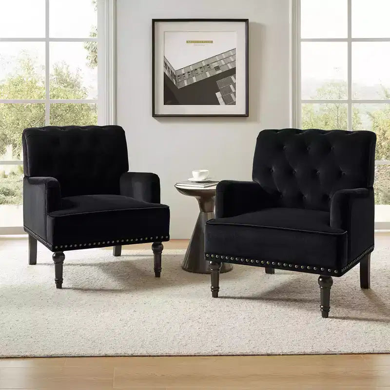 Set di 2 Poltrone Bonifacio con Borchie Decorative | Karat Home