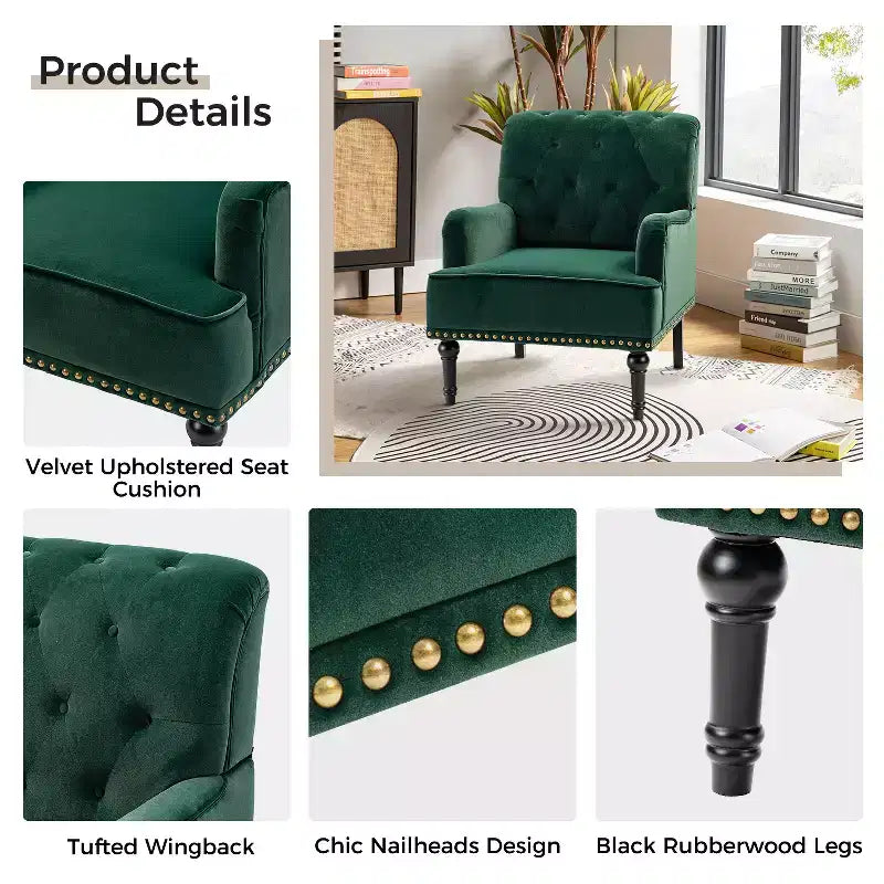 Set di 2 Poltrone Bonifacio con Borchie Decorative | Karat Home