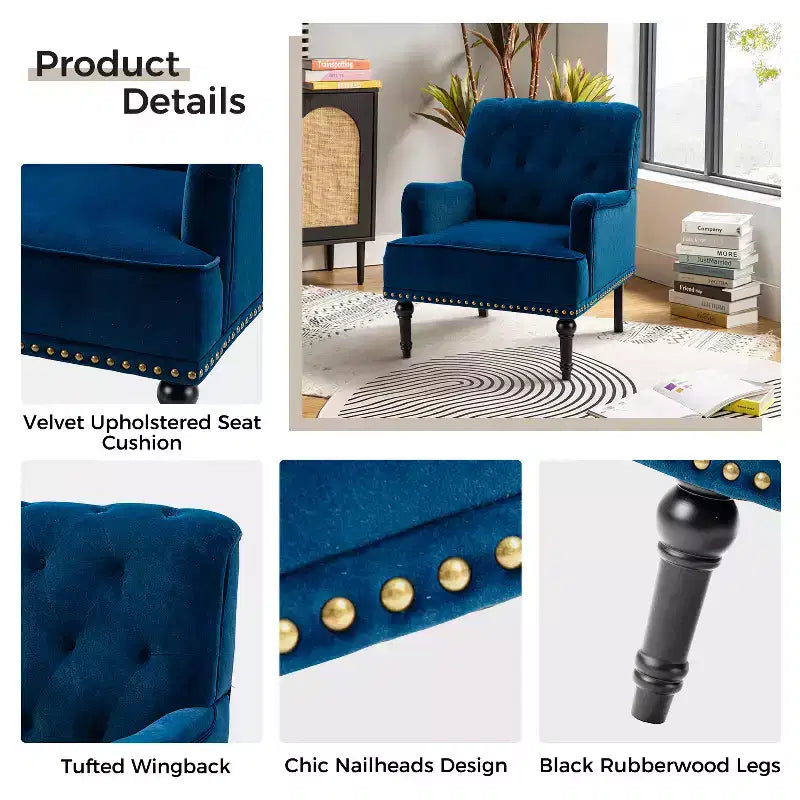 Set di 2 Poltrone Bonifacio con Borchie Decorative | Karat Home
