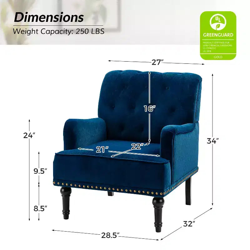 Set di 2 Poltrone Bonifacio con Borchie Decorative | Karat Home
