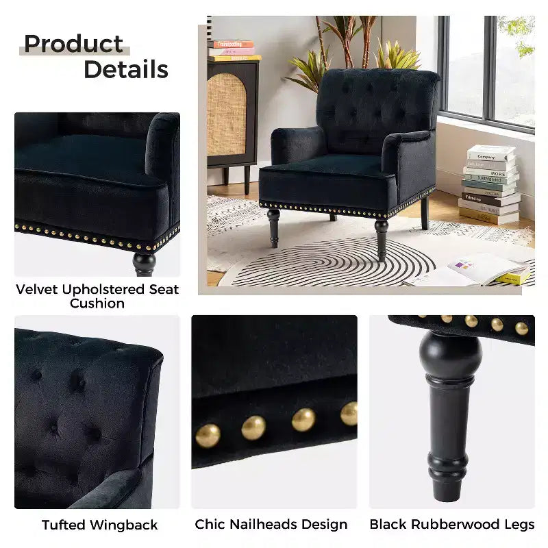 Set di 2 Poltrone Bonifacio con Borchie Decorative | Karat Home