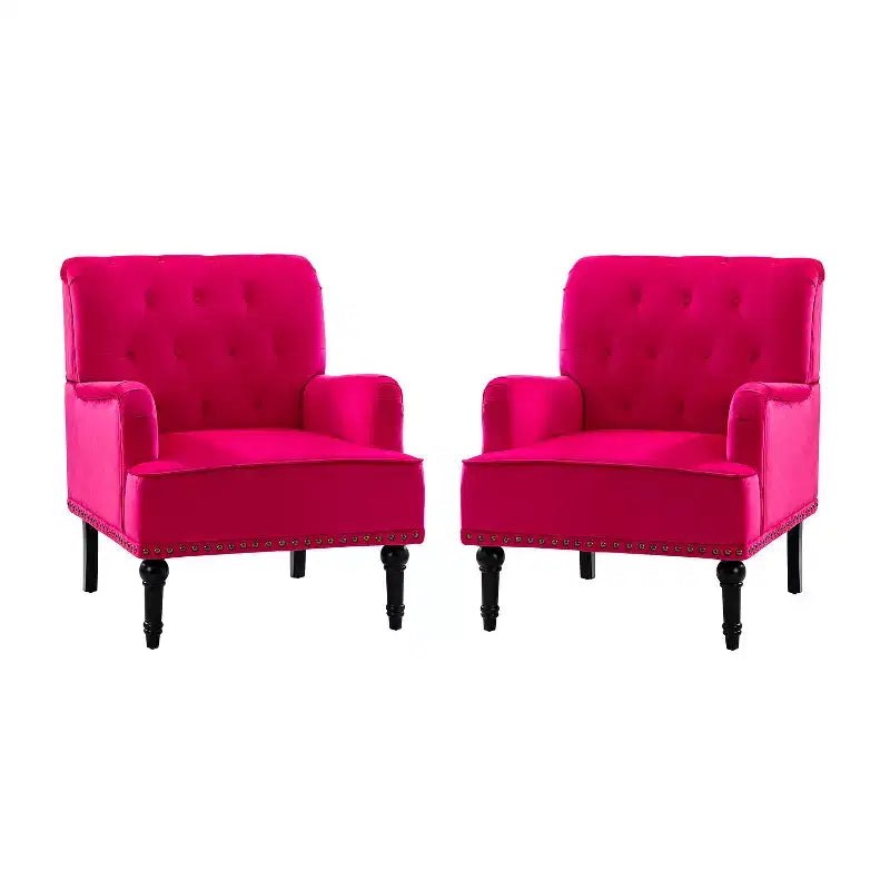 Set di 2 Poltrone Bonifacio con Borchie Decorative | Karat Home