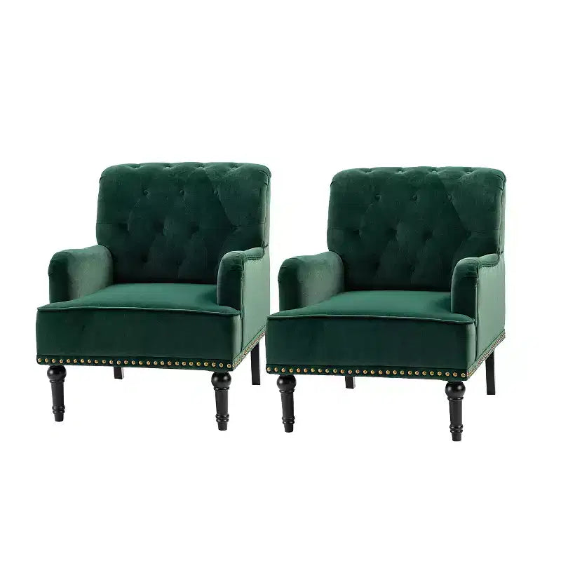 Set di 2 Poltrone Bonifacio con Borchie Decorative | Karat Home