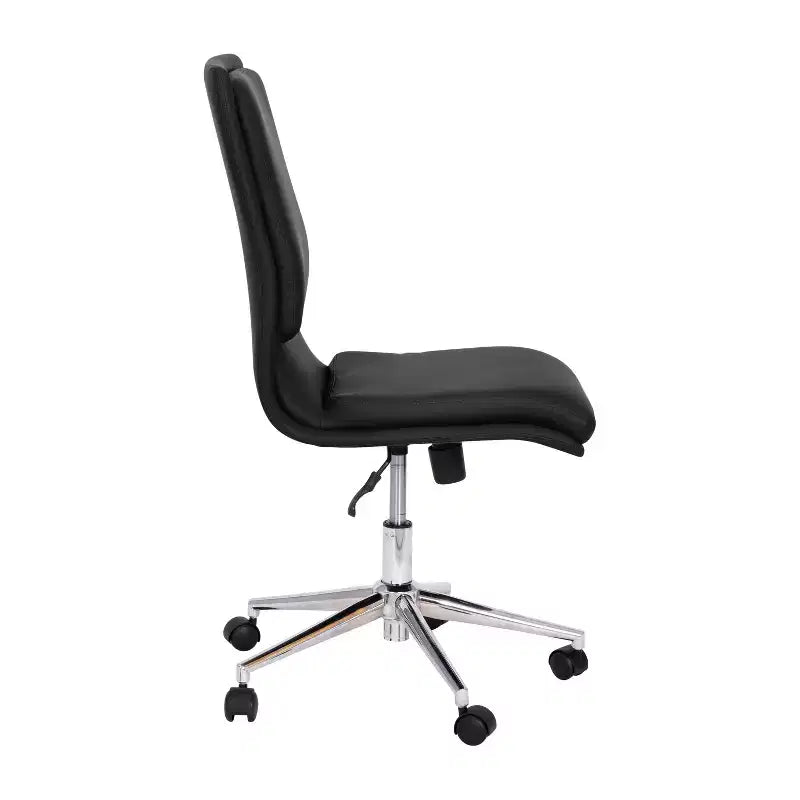 Sedia da ufficio senza braccioli Flash Furniture Madigan Mid-Back con tappezzeria e base in metallo regolabile, girevole