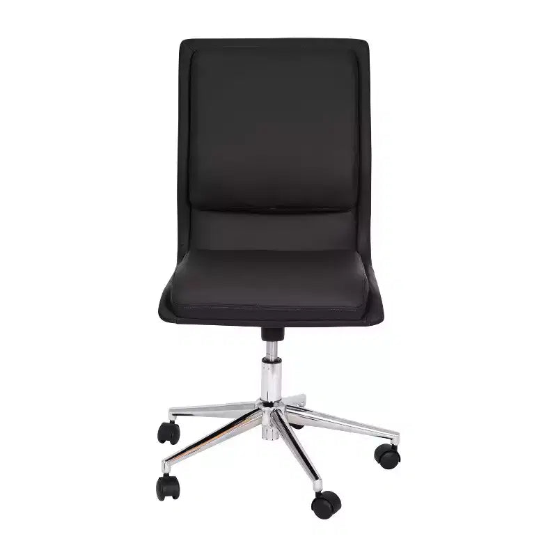 Sedia da ufficio senza braccioli Flash Furniture Madigan Mid-Back con tappezzeria e base in metallo regolabile, girevole